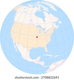 Location Map of St. Louis Lambert Int. Airport (St. Louis, Missouri, United States). IATA-code: STL. No labels at all.