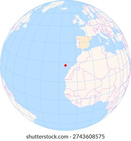 Location Map of Tenerife North–Ciudad De La Laguna Airport (Tenerife, Santa Cruz De Tenerife, Spain). IATA-code: TFN. No labels at all.