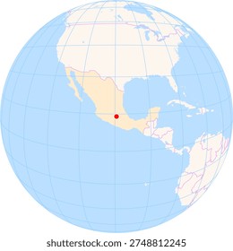Location Map of Toluca Int. Airport (Toluca, State Of Mexico, Mexico). IATA-code: TLC. No labels at all.