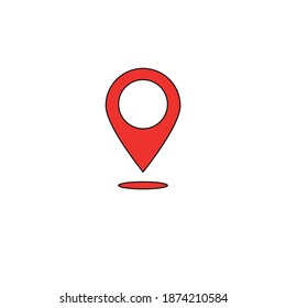 Location map travelling icon set - vector for web