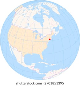 Mapa de Locación del Aeropuerto de Tweed Nuevo Haven (Nuevo Haven, Estados Unidos). Código IATA: HVN. No hay etiquetas en absoluto.