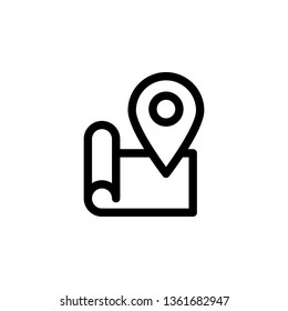 Location, map, vector icon. Can be used for web and mobile. Navigation and map vector icon