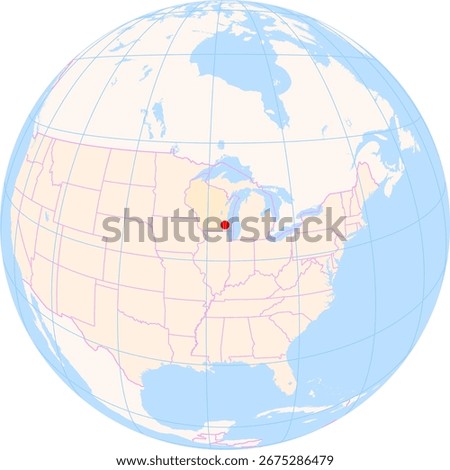 Location Map of West Allis (Wisconsin) in the United States