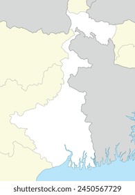 Location map of West Bengal is a state of India with neighbour state and country