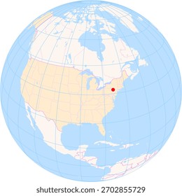Mapa de Locación de Wilkes Barre Scranton Int. Aeropuerto (Scranton, Estados Unidos). Código IATA: AVP. No hay etiquetas en absoluto.