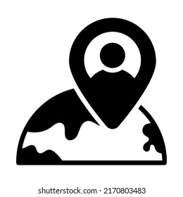 Ortsmarke Finance Related Vector Line Symbol. Bearbeitbarer Stroke Pixel perfekt.