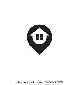 Location Mark and House logo or icon design