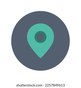 Location mark icon, Flat vector illustration for web and mobile interface, EPS 10