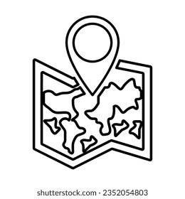 Location Mark Icon In Outline Style
