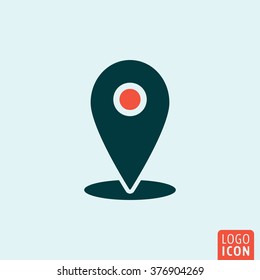 Location mark icon. Location point symbol. Check-in icon. Vector illustration.