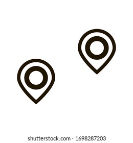 Location mark icon in trendy flat style isolated. Eps 10.