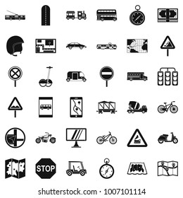 Location mark icons set. Simple style of 36 location mark vector icons for web isolated on white background