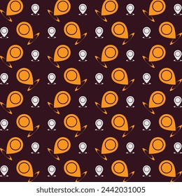 Location mark impressive trendy multicolor repeating pattern vector illustration background