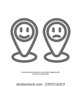 location mark outline icon pixel perfect for website or mobile app