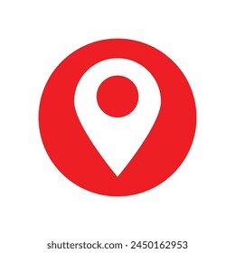 Location mark place icon vector illustration. Landmark concept. Pin sign. Simple flat isolated symbol for logo, mobile, app, ads, banner, interface elements, web design with white artboard.