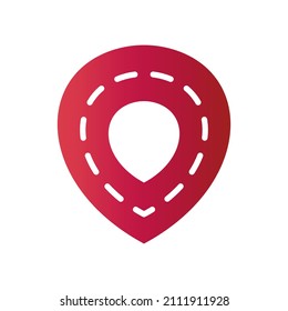 Location mark place line icon in color. Landmark, GPS concept. Trendy flat style isolated symbol, used for: illustration, banner, logo, mobile, app, emblem, design, web, site, ui, ux. Vector EPS 10