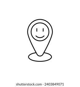 location mark thin outline icon for website or mobile app