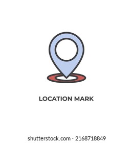 location mark vector icon. Colorful flat design vector illustration. Vector graphics
