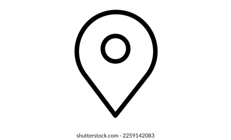 Icono de aplicación de marcador de ubicación. Gráfica vectorial plana.