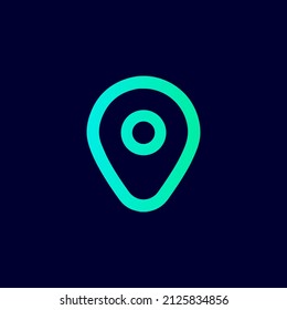 Diseño de iconos de marcador de ubicación. Icono del logotipo de la plantilla del vector.