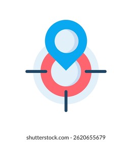 Location Marker Icon Flat Vector Illustration