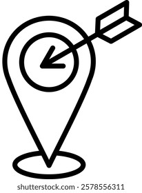 Location Marker Icon Line Vector Illustration