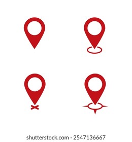 Location marker icon. Map pin geo address pointer mark. Creative design geo marker to locate position isolated on white background.