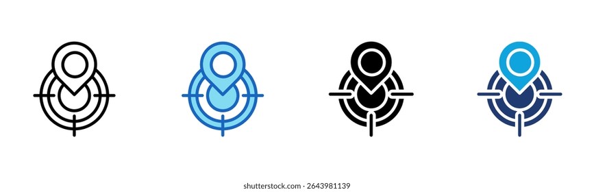 Location Marker icon Multi Style Vector Illustration