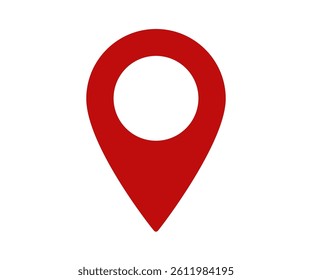 Location marker icon. Pin map marker pointer. Navigation and mapping symbol