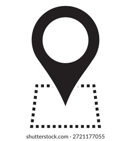 Location marker icon representing geographic points for navigation and mapping purposes