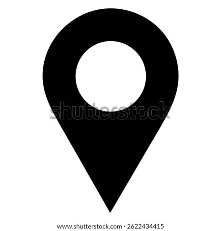 Location marker icon representing geographic points for navigation and mapping purposes