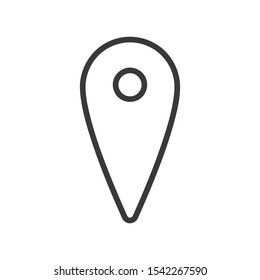 Location marker icon in simple vector style