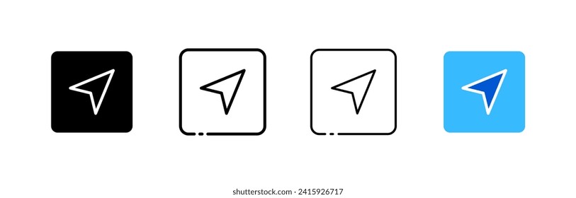 Iconos del marcador de ubicación. Distintos estilos, puntos de ubicación, conjunto de iconos. Iconos del vector