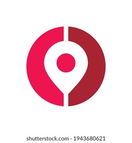 Logo-Vorlage für Standortmarken, Pin-Symbol, GPS-Zeiger-Symbol - Vektorgrafik
