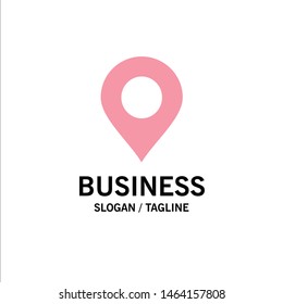 Location, Marker, Pin Business Logo Template. Flat Color. Vector Icon Template background