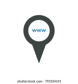 Location marker pin pointer url web www icon