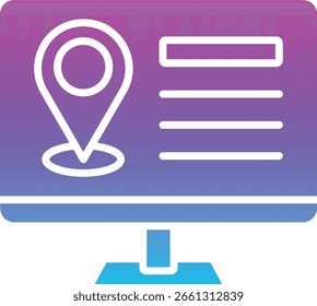 Ícone de vetor do Marcador de Local. Pode ser usado para impressão, aplicativos móveis e da Web.