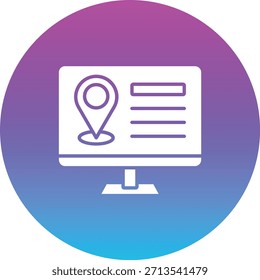 Vektorsymbol "Ortsmarkierung". Kann für Druck-, Mobil- und Web-Anwendungen verwendet werden.