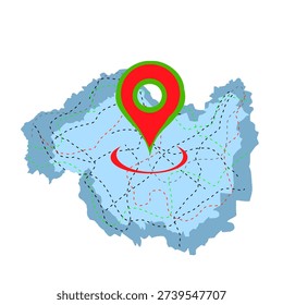 location markers on continent maps