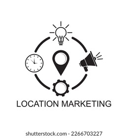 location marketing icon , business icon