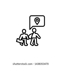 location migration outline icon. element of migration illustration icon. signs, symbols can be used for web, logo, mobile app, UI, UX