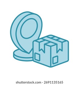 Location Mini Illustration Isometric Icon. Use For Modern Concept, Print, Ui, Ux Kit, Web And App Development. Vector Related To Market, Business, Finace