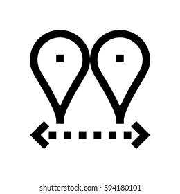 Location mini line, icon, background and graphic. The icon is black and white, linear  flat, vector, pixel perfect, minimal, suitable for web and print. 