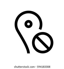 Location mini line, icon, background and graphic. The icon is black and white, linear  flat, vector, pixel perfect, minimal, suitable for web and print. 