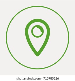 Location minimal vector icon. Marker flat line icon for websites and mobile minimalistic flat design.