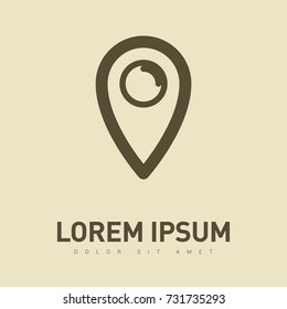 Location minimal vector icon. Marker flat line icon for websites and mobile minimalistic flat design.