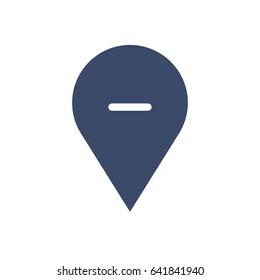 Location Minus  Icon Vector Illustration 