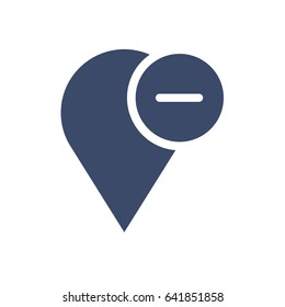 Location Minus Icon Vector Illustration 