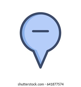 Location Minus Icon Vector Illustration
