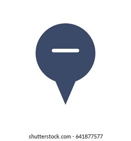 Location Minus Icon Vector Illustration